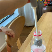 Cepillo De Botella De Silicona Para Limpieza De Vajilla Y Tazas De Café Y Té Cepillo De Limpieza Para Botellas De Leche Bebé Colores Azul Verde Rojo - details 3