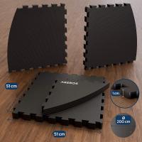 AREBOS Alfombra Protección Spa Ø200 cm EVA 16 Pzs Antideslizante Exterior Suelo - details 7