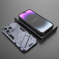 Funda De Teléfono Rugged Armor Para iPhone 11 12 13 Mini 14 plus 15 pro Max Con Soporte Oculto Y Funda Trasera Resistente a Golpes Y Choques Anti-Resbaladizo Y Anti-Scratch - details 4