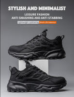 Zapatos De Seguridad Para Hombre Ligeros Y Protegentes Zapatillas De Trabajo Transpirables Antipinchazos Sin Metal En La Punta - details 1