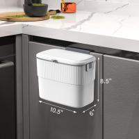 Cubo de basura Colgante de 1,8 galones con tapa, Cubo de basura de Puerta montado en la comparación para 7 litros de armarario de Cocina, Cubo de basura Pequeño Debajo del fregadero para Armario, Baño - details 8
