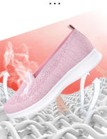 Zapatillas De Caminar Para Mujer Transpirables Y Ligeros Con Suela Suave Zapatos Deportivos De Malla Casual Sin Cierre - details 2