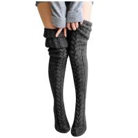 Calcetines Largos Casuales Para Mujer De Algodón Suave Impresión Sólida Thicker High Floor Socks Medias Hasta La Rodilla Para Otoño E Invierno - details 5
