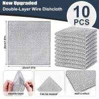 Paño De Limpieza De Microfibra Doble Capa Resistente Al Desgaste Para Cocina No Araña Herramienta De Limpieza De Acero Al Vacío - details 2