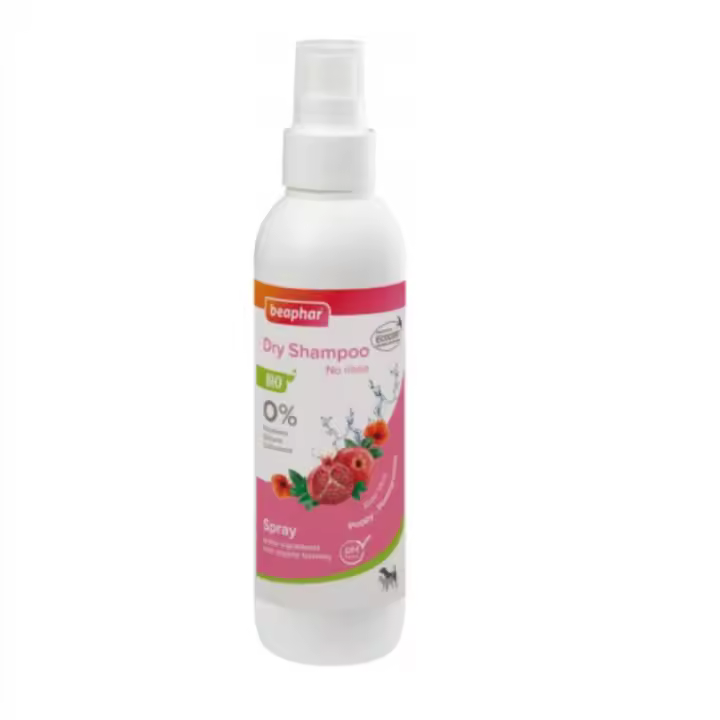 BEAPHAR Champú Seco Bio Perro y Gato, Spray 200 ml - 1