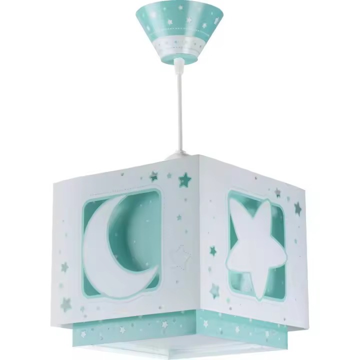 Lámpara de techo infantil Moonlight Luna y Estrellas verde - 1