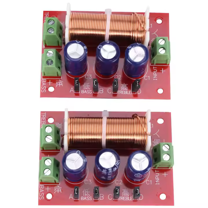 Divisor de frecuencia de filtro de altavoces, ajuste de Audio de 2 vías, Tweeter, graves, 2 piezas, 400W - 1