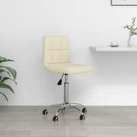vidaXL Silla de oficina giratoria de tela en color Gris claro/Crema/Negro | cómodas modernas ergonómicas para comedor cocina salón hogar - details 1
