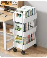 Organizador De Cocina Trolley De 3/4 Estante Con Ruedas Para Almacenamiento En Espacios Estrechos De Hogar Móvil Para Dormitorio Y Snacks - details 13