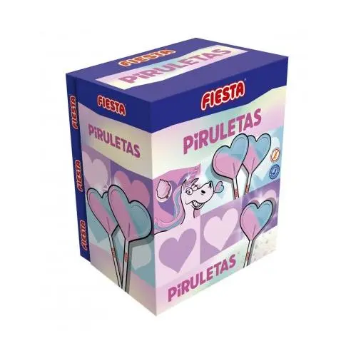 PIRULETA FIESTA UNICORNIO SABOR ALGODON DE AZUCAR 80 UNIDADES SIN GLUTEN.SIN LACTOSA - 1
