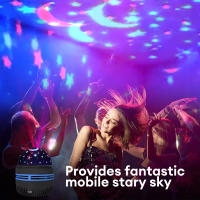 Lámpara De Noche Proyector De Cielo Estrellado Colorido Con Bola Mágica Rotativa Luz LED Para Decoración De Dormitorio Proyección De Luna Y Galaxia RGB - details 4