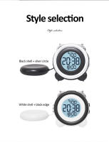 Reloj De Alarma Multifuncional Con Vibración Y Luz Backlight Mostrador Decorativo Con Fecha Doble Alarma Y Visualización De La Semana Material Plástico Estilo Moderno Negro/Blanco - details 7