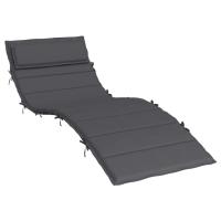 vidaXL Cojín de tumbona de tela Oxford 180x60x3 cm Color Antracita,  Gris,  Crema y mas Cojín Decorativo de Asiento Cojines de muebles de salon - details 10