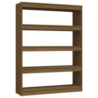 vidaXL Estantería/divisor de espacios madera de pino 100x30x135,5 cm Natural, Blanco, Gris Mueble Almacenaje Estantería para Oficina, Estudio, Dormitorio Estantería/Librería/ mueble de Almacenamiento - details 2