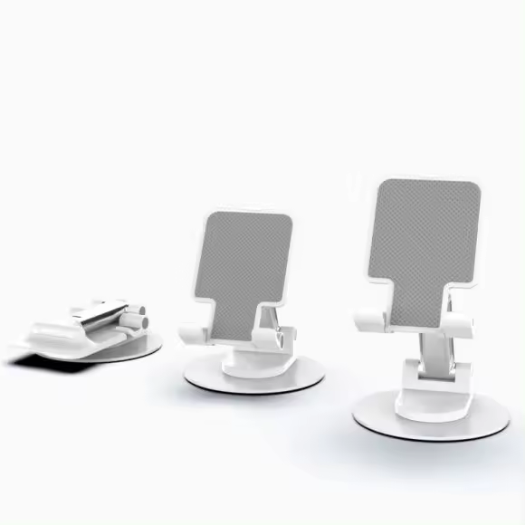 Soporte Móvil Mesa Plegable, Soporte para Teléfono Ajustable en Altura de Rotación de 360° para Escritorio, Soporte Dock Base Escritorio para Teléfono Compatible con  compatible con teléfonos móviles, tabletas u otros dispositivos entre 4 y 10 pulgadas. - 1