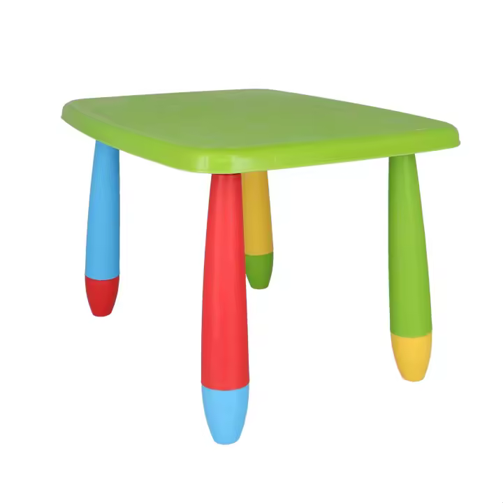 Mesita Infantil Rectangular Verde Fuerte y Resistente - 1