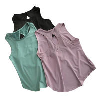 Camiseta De Verano Para Mujer Secado rápido Malla Sin Espalda Casual Versátil Para Yoga Fitness Running - details 1