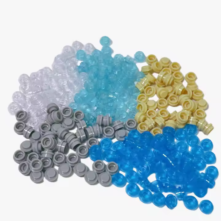 100pcs De Bloques De Construcción Compatible MOC En Seis Colores Transparentes Para Niños Para Cumpleaños Y Juegos De Construcción - 1