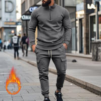 Conjunto Deportivo Casual Para Hombres Verano Otoño Invierno Con Cierre De Cremallera Y Veludo Tejido De Poliéster Talla S a XXXL - details 173