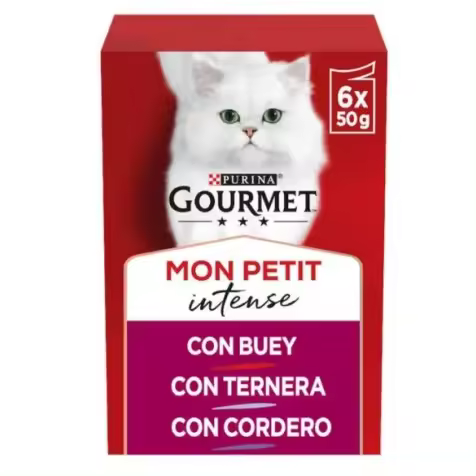 Purina Gourmet Mon Petit Selección Carnes Sobres Para Gatos 6 X 50 Gr - 1