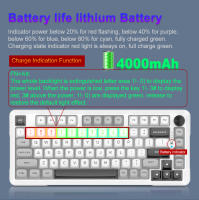 Teclado Mecánico De Juegos E-YOOSO Z82 RGB Con Bluetooth Y Cable 2.4G 3 Modos Para Computadora PC Portátil 82 Teclas USB - details 6