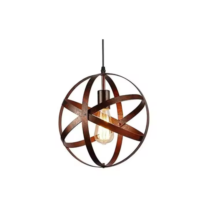Lámpara de techo vintage industrial E27 luz colgante retro de metal para sala de comedor bar cafe escalera (diámetro 30cm) - 1