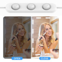 Espejo De Maquillaje LED Con Luces De Vestíbulo USB Para Baño Iluminación De Escritorio Ajustable Brillo Y Temperatura De Color - details 4
