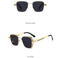 Nuevas Gafas de Sol retro de metal estilo Steampunk with Montura cuadrada, Gafas de Sol Con personalidad universal europea y americana. - details 0