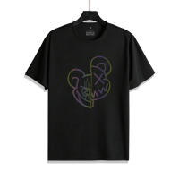 Camiseta De Verano Para Hombre Con Reflejos Coloridos Cuello Redondo Suéter Corto Retro Trendy Transpirable Y Cómoda - details 3