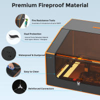 Recinto para Grabadora Láser Mecpow FC1 700x700x460mm, Construcción Robusta y Protección Ocular, Tamaño Mayor para Acomodar Más Grabadoras, Resistente al Fuego, Impermeable, a Prueba de Polvo - details 1