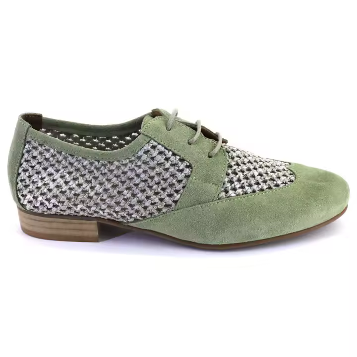 SALONISSIMOS TATY Zapatos con cordones de mujer verde planos 523 - 1