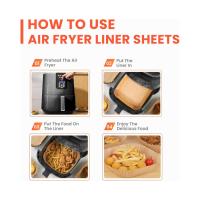 ZYLX SHOPPING – Papel para Freidora de Aire Cuadrada y Redonda | 50 / 100 / 200 Uds | Reutilizable, Antiadherente, Antigrasa y Resistente al Calor | 4 Tamaños Disponibles | Ideal para Horno, Freidora sin Aceite, Cocina Saludable - details 1