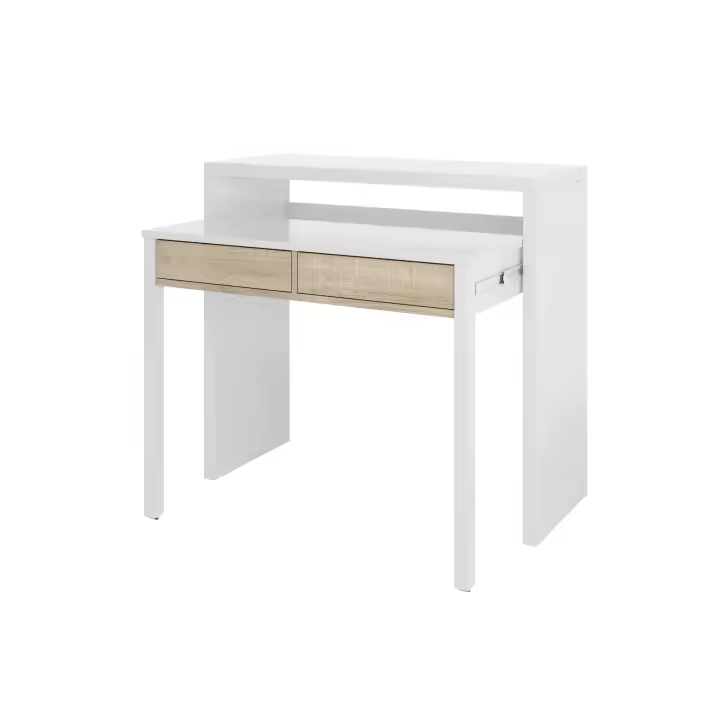 Mesa consola de escritorio Tyrion - Blanco y Roble Fabricado en España - Materiales alta calidad - Somnia Descanso - 1