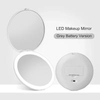 Espejo De Maquillaje Portátil LED 3.5 Pulgadas Compacto Doblesided Plegable Para Bolso Con Luz De Mano Y Aumento 3x - details 14