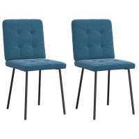 vidaXL Sillas de comedor 2 unidades terciopelo en color Gris oscuro/Amarillo/Crema y más | cómodas modernas ergonómicas para comedor cocina salón hogar - details 8