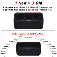 Control Remoto De Puerta De Garaje 3 En 1 Multifrecuencia 280MHz-868MHz Duplicador Automático Para Coche Y Visera Solar - details 2