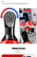 Kit De Destornillador De Ángulo Recargable LYUWO 90 Grados Herramienta De Reparación De Coche Y Escenario Herramienta Para Quitar Tornillos Y Tuercas - details 8