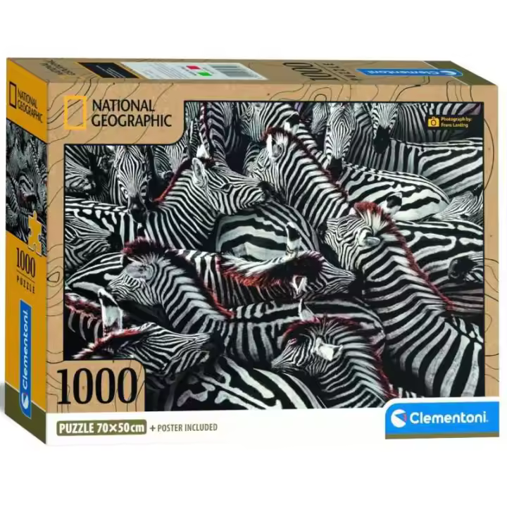 Puzzle 1000 Piezas Cebras Africanas National Geographic Clementoni - 1