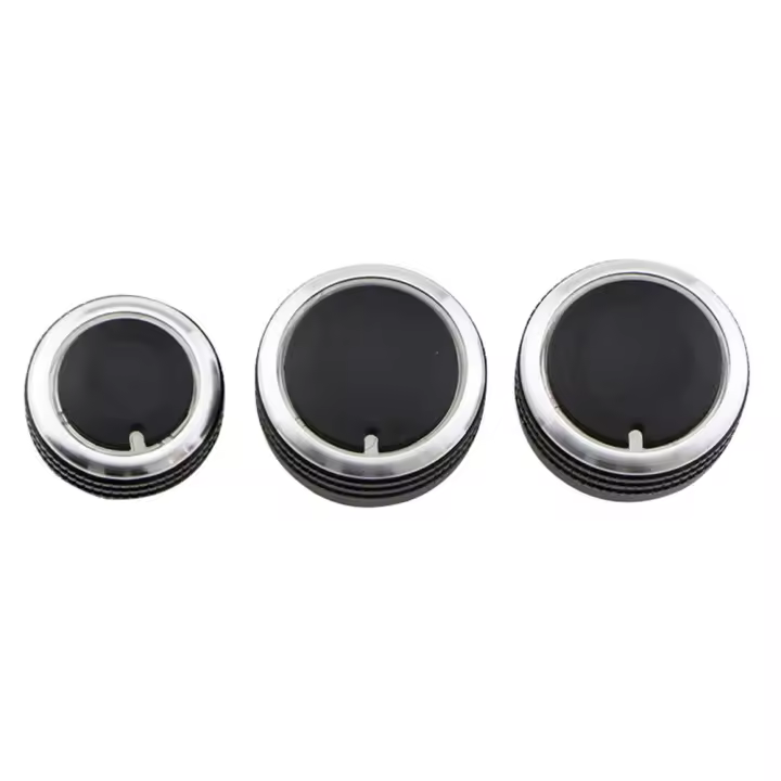 3Pcs Knob Para Aire Acondicionado De Coche Volkswagen VW Golf 5 MK5 Jetta Tiguan Touran Passta B6 B7 3C Para Skoda Octavia A5 - 1