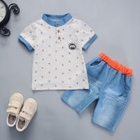 Conjunto De Verano Para Bebé Niños Camisa Casual Y Shorts Ropa Infantil Deportiva 2 Piezas Talla Ajustada Estilo Casual - details 1