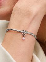 Pandora - Charm de corazón envuelve en dos tonos - Plata de Lei, Baño de Oro Rosa de 14 K - details 2