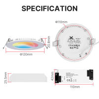 MoesHouse Downlight ZigBee 6W RGB Cambio De Luz Caliente Fría Compatible Con Alexa Google Home Control Remoto Tuya Luz LED Inteligente - details 12