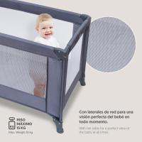 Interbaby Cuna de Viaje Plegable GRIS  con Ruedas, Base Acolchada y Bolsa de Transporte – Ref. 5421330101 - details 3