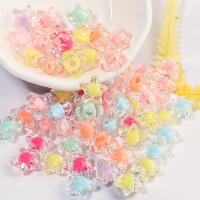 50pcs Estrellas De Cinco Puntos De Acrílico 12mm Colores Mixtos Transparentes Y Frotescidos Bolas Sueltas Para Fabricación De Joyas Accesorios Para Pulseras DIY - details 6