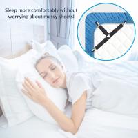 2 PCS Fijadores De Sábanas Elásticos Ajustables Para Colchones Y Sofás Clips De Adaptación Plana Para Cama Material De Poliéster 100% - details 5