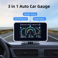 Gauge De Coche 3 En 1 LCD Medidor De Temperatura Del Agua Medidor De Presión Del Aceite Y Voltímetro Adecuado Para Coches Y Barcos Con Adaptador Sensor De Temperatura - details 2