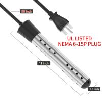 UE: Calentador de agua de inmersión de 30000 W, calentador de agua eléctrico portátil con acero inoxidable 304, termómetro y protección de seguridad, calienta rápidamente 5 galones de agua en minutos, apto - details 2