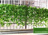 Planta Artificial De Hojas De Malvavisco 105cm/41in Verde Para Decoración De Ventanas Patios Jardines Interiores Exteriores - details 3