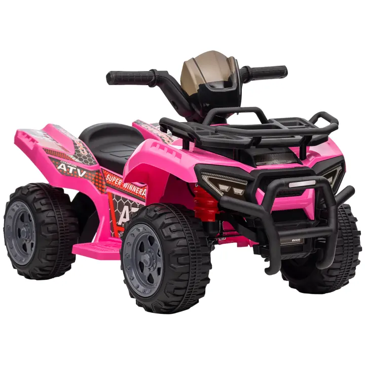 HOMCOM Quad Eléctrico para Niños de +18 Meses Vehículo Eléctrico a Batería 6V Infantil con Velocidad de 2 km/h y Avance 70x42x45 cm - 1