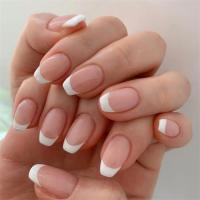 24Pcs Uñas Postizas De Ballet Blancas Con Gradiente Full Cover Art Nails Presión En Uñas Artificiales Acrílicas Removibles Para Fiesta - details 7